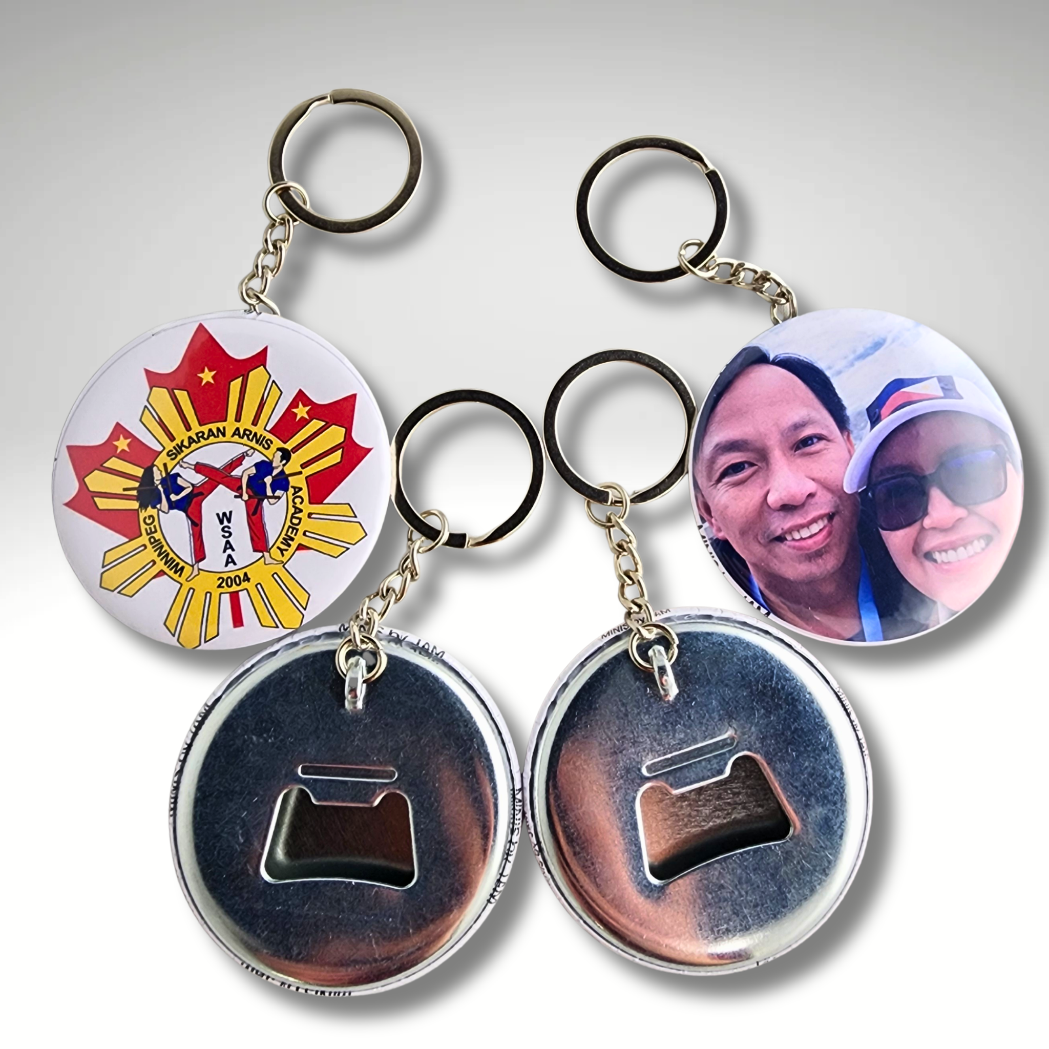58mm Round Bottle Opener Keychain